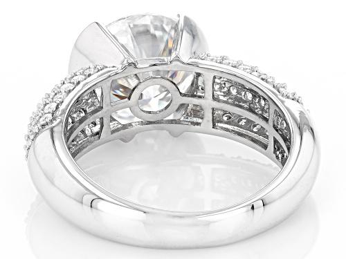 MOISSANITE FIRE(R) 4.34CTW DEW ROUND PLATINEVE(R) RING - Size 8