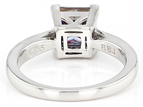 MOISSANITE FIRE(R) BLUE 2.30CT DEW PRINCESS CUT PLATINEVE RING - Size 5