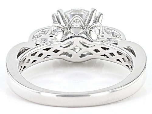 MOISSANITE FIRE(R) 2.48CTW DEW ROUND BRILLIANT PLATINEVE(R) RING - Size 8