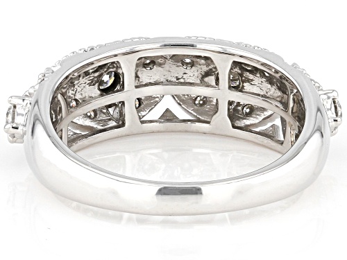 MOISSANITE FIRE(R) .72CTW DEW ROUND PLATINEVE(R) RING - Size 7