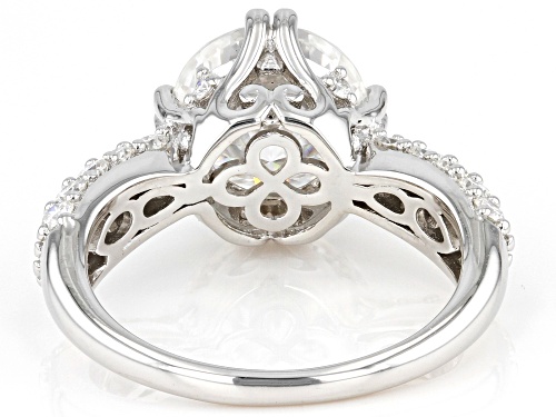 MOISSANITE FIRE(R) 5.17CTW DEW ROUND INFERNO CUT(TM) & ROUND BRILLIANT PLATINEVE(R) RING - Size 8