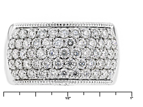 Moissanite Fire® 1.77ctw Diamond Equivalent Weight Round Platineve™ Ring - Size 7
