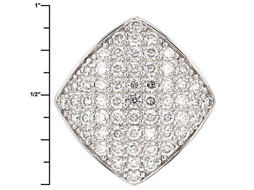 Moissanite Fire® 1.83ctw Diamond Equivalent Weight Round Platineve™ Ring - Size 6