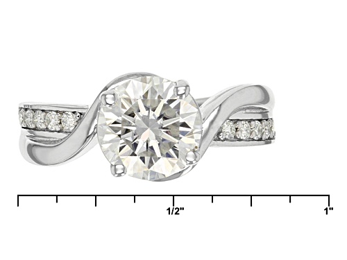 Moissanite Fire® 2.10ctw Diamond Equivalent Weight Round Platineve™ Ring - Size 9