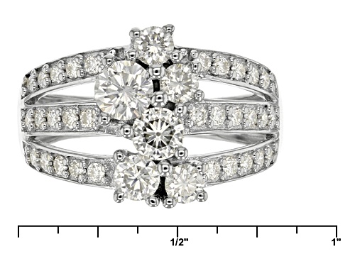 Moissanite Fire® 1.64ctw Diamond Equivalent Weight Round Platineve™ Ring - Size 11