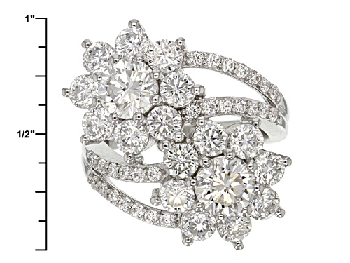 Moissanite Fire® 4.70ctw Diamond Equivalent Weight Round Platineve™ Ring - Size 6