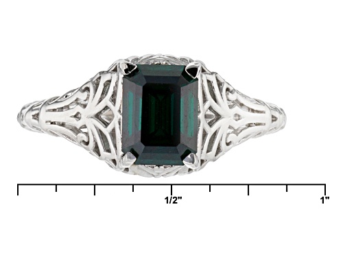 Moissanite Fire® Green 1.75ct Diamond Equivalent Weight Emerald Cut Platineve™ Ring - Size 7
