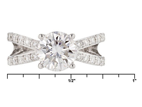 Moissanite Fire® 2.80ctw Diamond Equivalent Weight Round Platineve™ Ring - Size 10