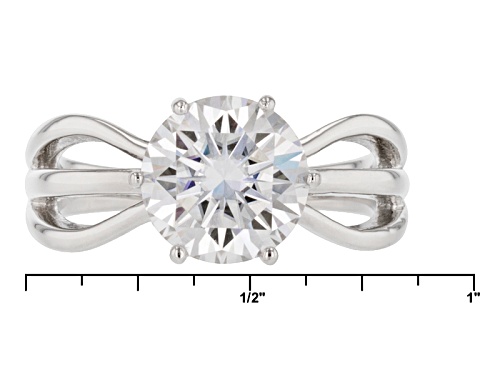 Moissanite Fire® 2.92ctw Diamond Equivalent Weight Round Platineve® Ring - Size 11
