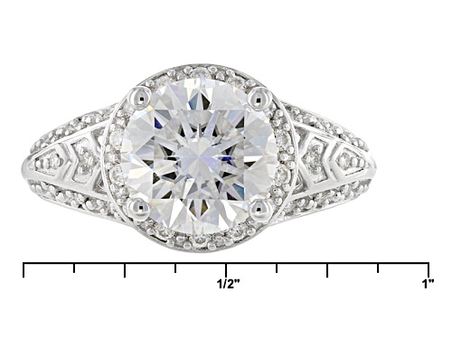 Moissanite Fire® 3.06ctw Diamond Equivalent Weight Round Platineve™ Ring - Size 11