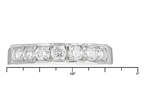 MOISSANITE FIRE® .70CTW DIAMOND EQUIVALENT WEIGHT ROUND PLATINEVE™ RING - Size 10