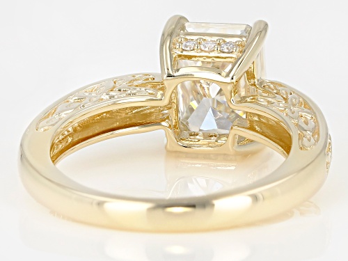 MOISSANITE FIRE® 2.76CTW DEW 14K YELLOW GOLD OVER STERLING SILVER RING - Size 10