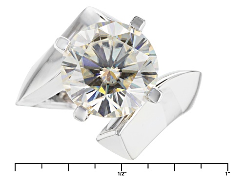 Moissanite Fire® 4.75ct Diamond Equivalent Weight Round Platineve™ Ring - Size 10