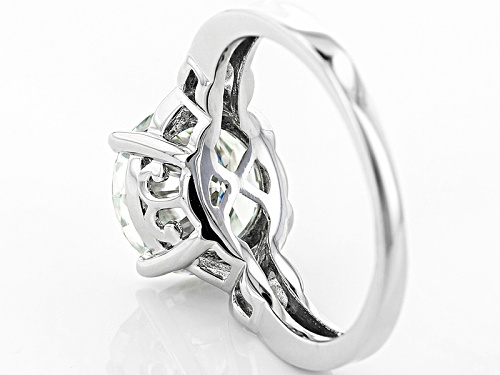 Moissanite Fire® 3.60ct Diamond Equivalent Weight Round Platineve® Solitaire Ring - Size 10