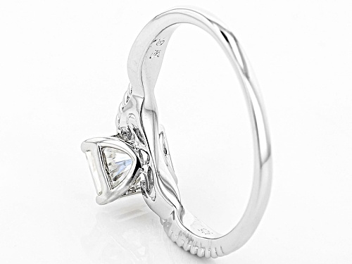 Moissanite Fire® 1.80ct Diamond Equivalent Weight Rectangular Radiant Cut Platineve™ Ring - Size 10