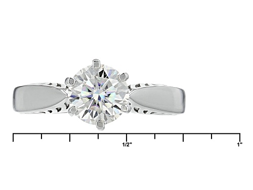 Moissanite Fire® 1.20ct Diamond Equivalent Weight Round Platineve™ Ring - Size 11