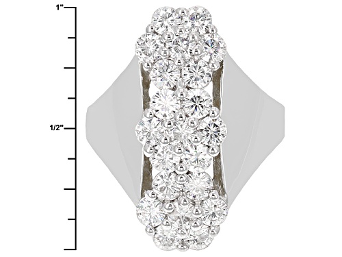Moissanite Fire® 2.10ctw Diamond Equivalent Weight Round Brilliant Platineve™ Ring - Size 11