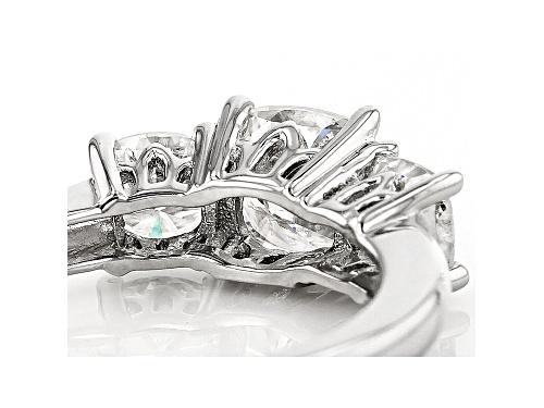 Moissanite Fire® 2.50ctw Diamond Equivalent Weight Cushion Cut Platineve™ Ring - Size 11