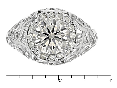 Moissanite Fire® 2.22ctw Diamond Equivalent Weight Round Platineve™ Ring - Size 9