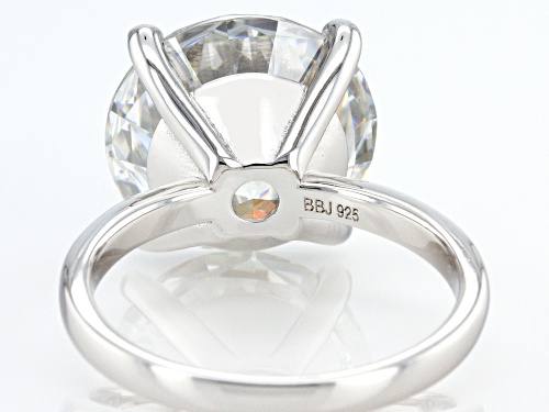 MOISSANITE FIRE(R) 8.75CT DEW ROUND PLATINEVE(R) SOLITAIRE RING - Size 7