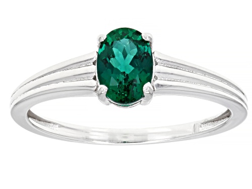 1.91ctw Lab Created Emerald Rhodium Over Sterling Silver Jewelry Set