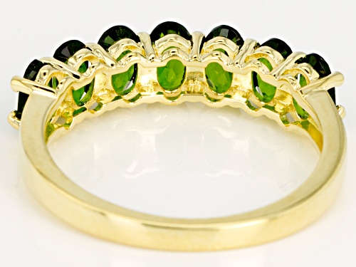 1.43ctw Oval Russian Chrome Diopside 18k Yellow Gold Over Sterling Silver Band Ring - Size 8