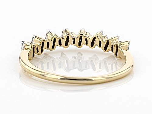 0.25ctw Baguette White Diamond 10k Yellow Gold Band Ring - Size 5