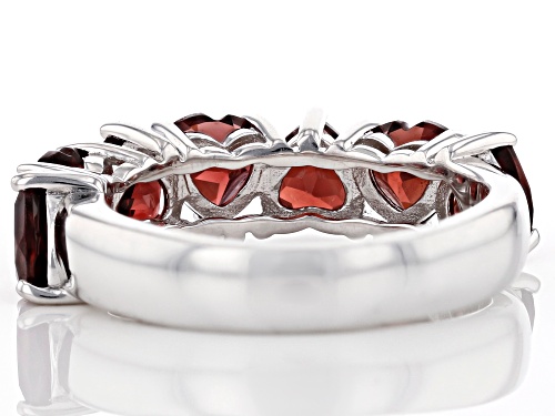 3.09CTW Heart Shape Vermelho Garnet™ Rhodium Over Sterling Silver Ring - Size 10