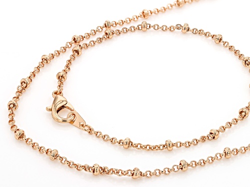 Off Park® Collection, Rose Tone Necklace and Bracelet Jewelry Roll Chain Set of 14