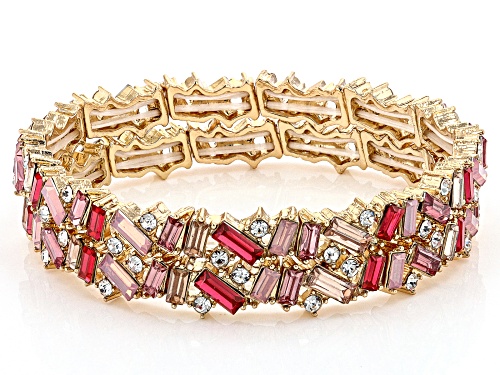 Off Park® Collection, Crystal Gold Tone Set of 6 Stretch Bracelets