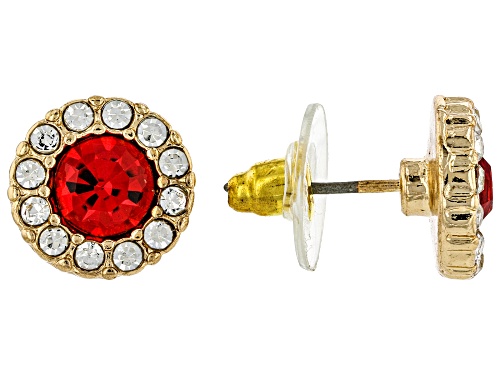Off Park® Collection, Multi-Color Crystal Halo Earring Stud Set of 5