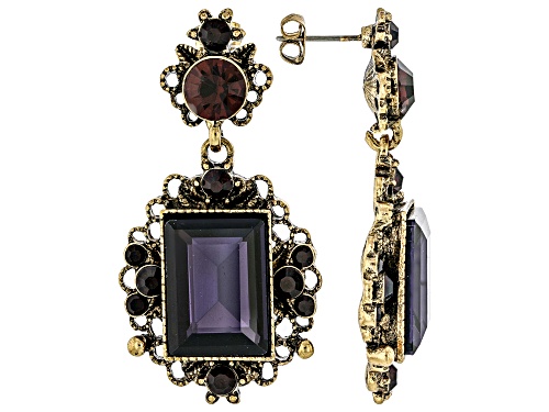 Off Park® Collection, Multi-Color Crystal Antique Tone Set of 3 Dangle Earrings
