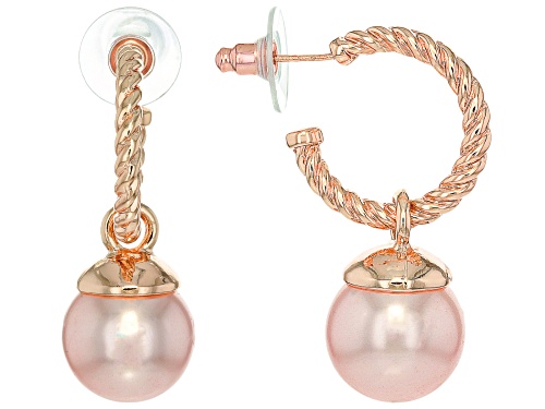 Off Park® Collection, 15.5mm Multi-Color Pearl Simulant Tri-Tone Set of 3 Dangle Earrings