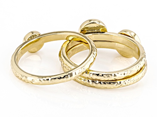 Off Park® Collection Pearl Simulant Gold Tone Set of 3 Rings - Size 10