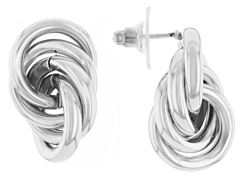 Off Park® Collection, Gold Tone, Silver Tone & Hematine Tone Knot Earrings Set of 3