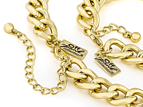Off Park® Collection, White Crystal Gold Tone Necklace & Bracelet Set