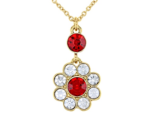 Off Park Collection™ Multi-Color Crystal Gold Tone Floral Necklace set of 4