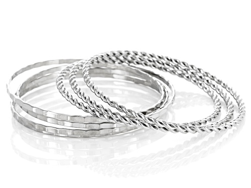 Off Park ® Collection White Crystal Silver Tone Bangle Set Of 12