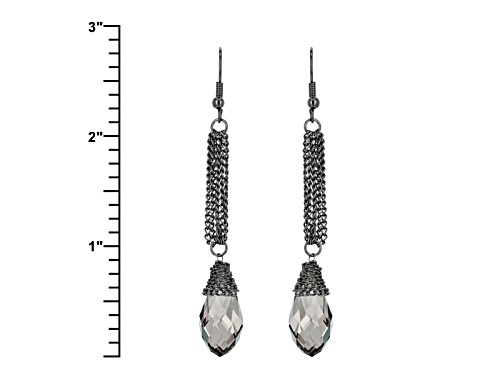 Off Park ® Collection Gray Crystal Gold Tone Dangle Earrings
