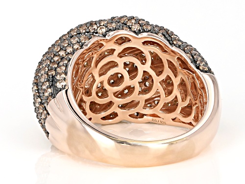 Pre-Owned Bella Luce ® 5.67CTW Champange Diamond Simulant Eterno ™ Rose Gold Over Silver Ring (2.51C - Size 5