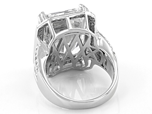 Pre-Owned Bella Luce ® 20.26ctw Rhodium Over Sterling Silver Ring - Size 9