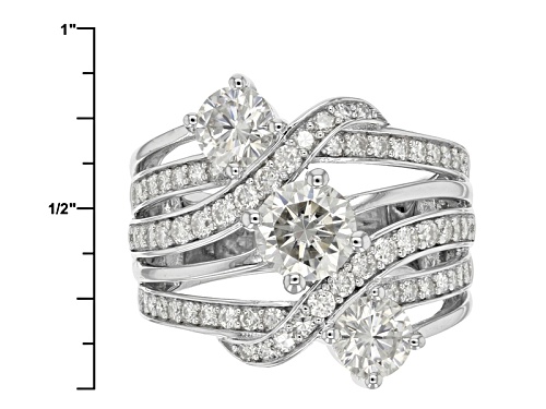 Pre-Owned Moissanite Fire® 2.54ctw Diamond Equivalent Weight Round Platineve™ Ring - Size 11