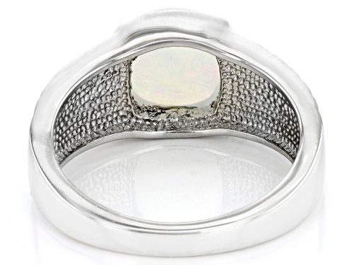 Pre-Owned 1.43ct Cushion Cabochon Ethiopian Opal Sterling Silver Solitaire Ring - Size 6