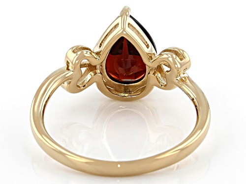 Pre-Owned 1.10ct Pear Shape Vermelho Garnet™ 18K Yellow Gold Over Sterling Silver Ring - Size 10