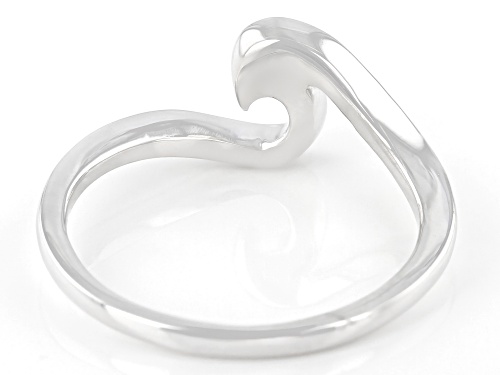 Pre-Owned Joy And Serenity By Jane Seymour™ Rhodium Over Sterling Silver Wave Ring - Size 7