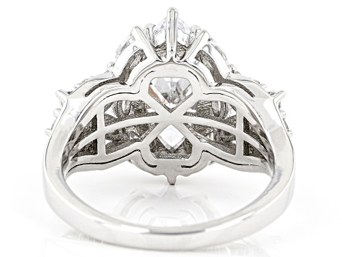 Pre-Owned Bella Luce® 6.18ctw White Diamond Simulant Rhodium Over Sterling Silver Ring - Size 11