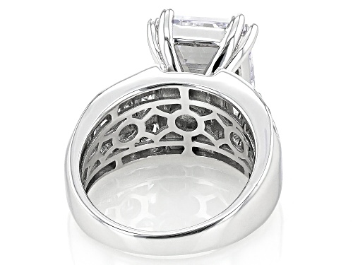 Pre-Owned Bella Luce® 12.70ctw White Diamond Simulant Platinum Over Sterling Silver Ring - Size 12