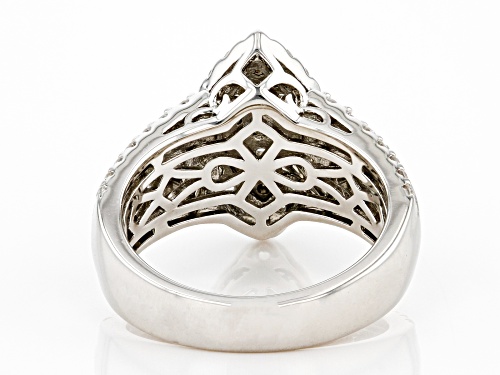 Pre-Owned Bella Luce® 4.00ctw White Diamond Simulant Rhodium Over Sterling Silver Ring(2.42ctw DEW) - Size 5