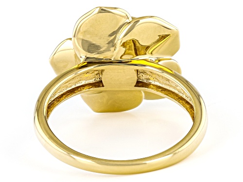 Pre-Owned MOISSANITE FIRE(R) 1.90CT DEW ROUNDD 14K YELLOW GOLD OVER SILVER RING - Size 6