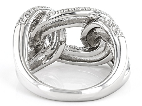 Pre-Owned Charles Winston for Bella Luce® 3.75ctw White Diamond Simulant Rhodium Over Sterling Silve - Size 5
